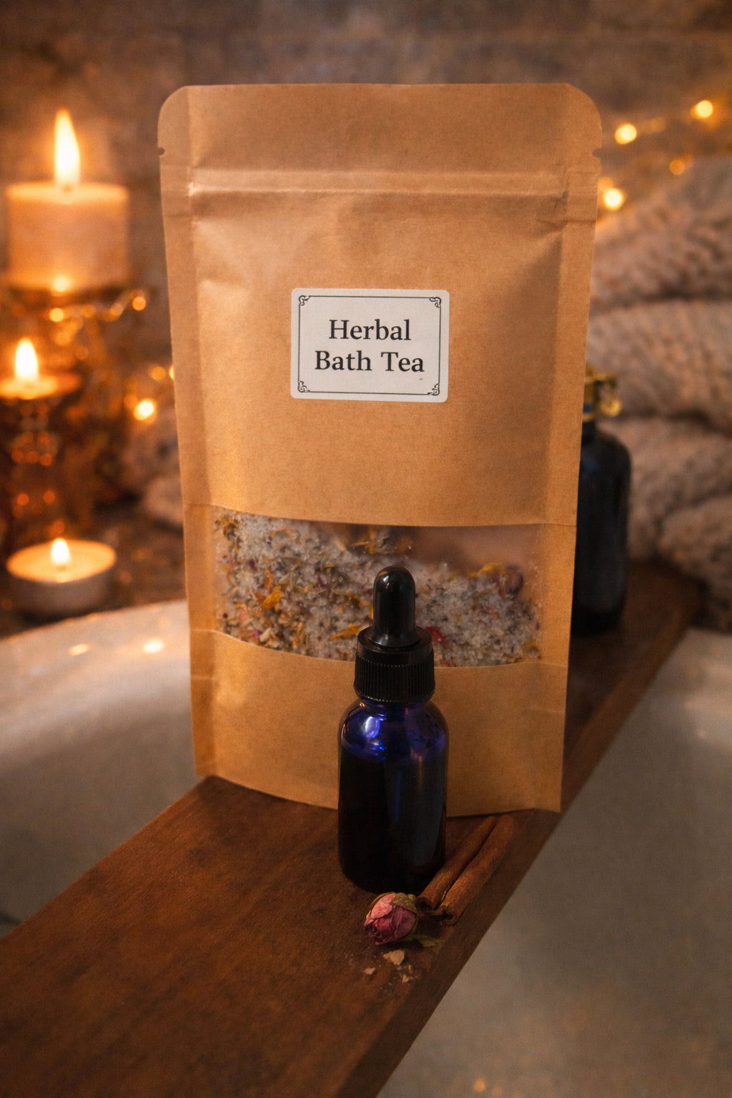 Lavender, Mint, Lemon Balm, and Ginger Herbal Bath Tea