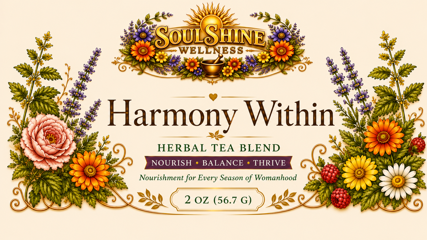 Harmony Within- Daily Nourishing Hormone Support Tea