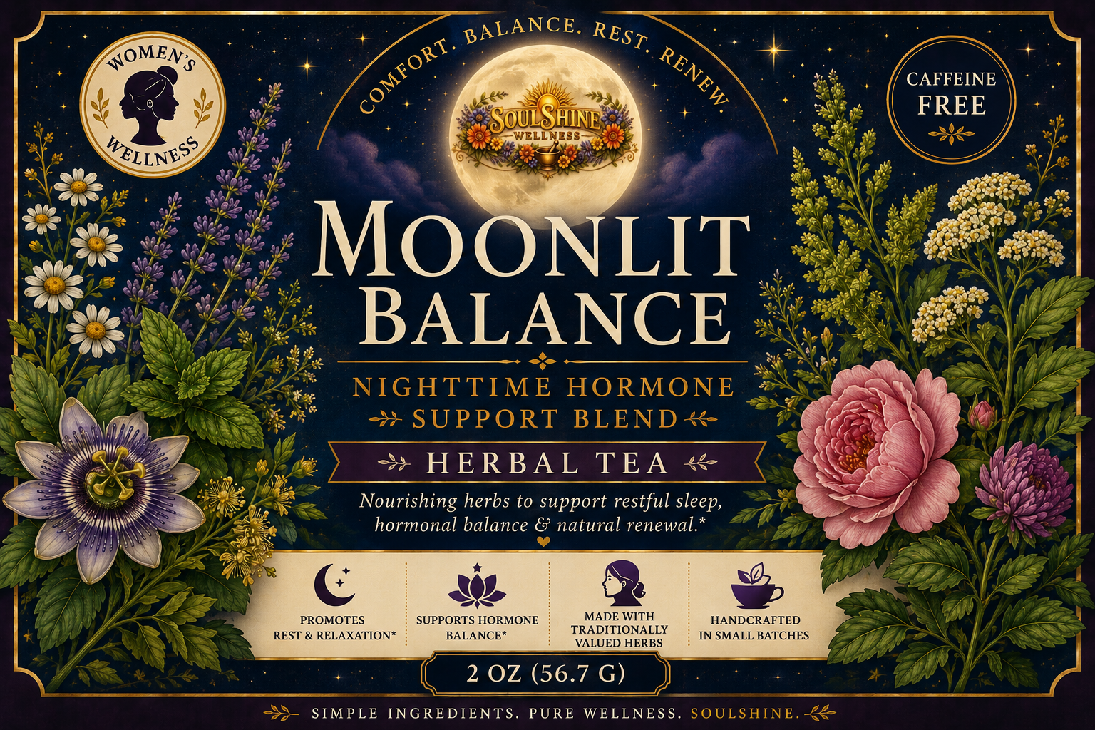 Moonlit Balance - Nighttime Hormone Support Tea