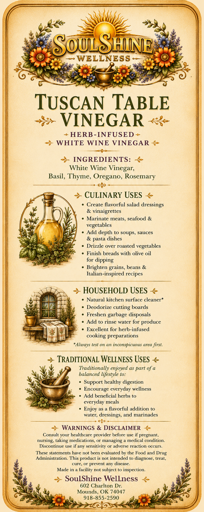 SoulShine Artisan Infused Vinegar Collection